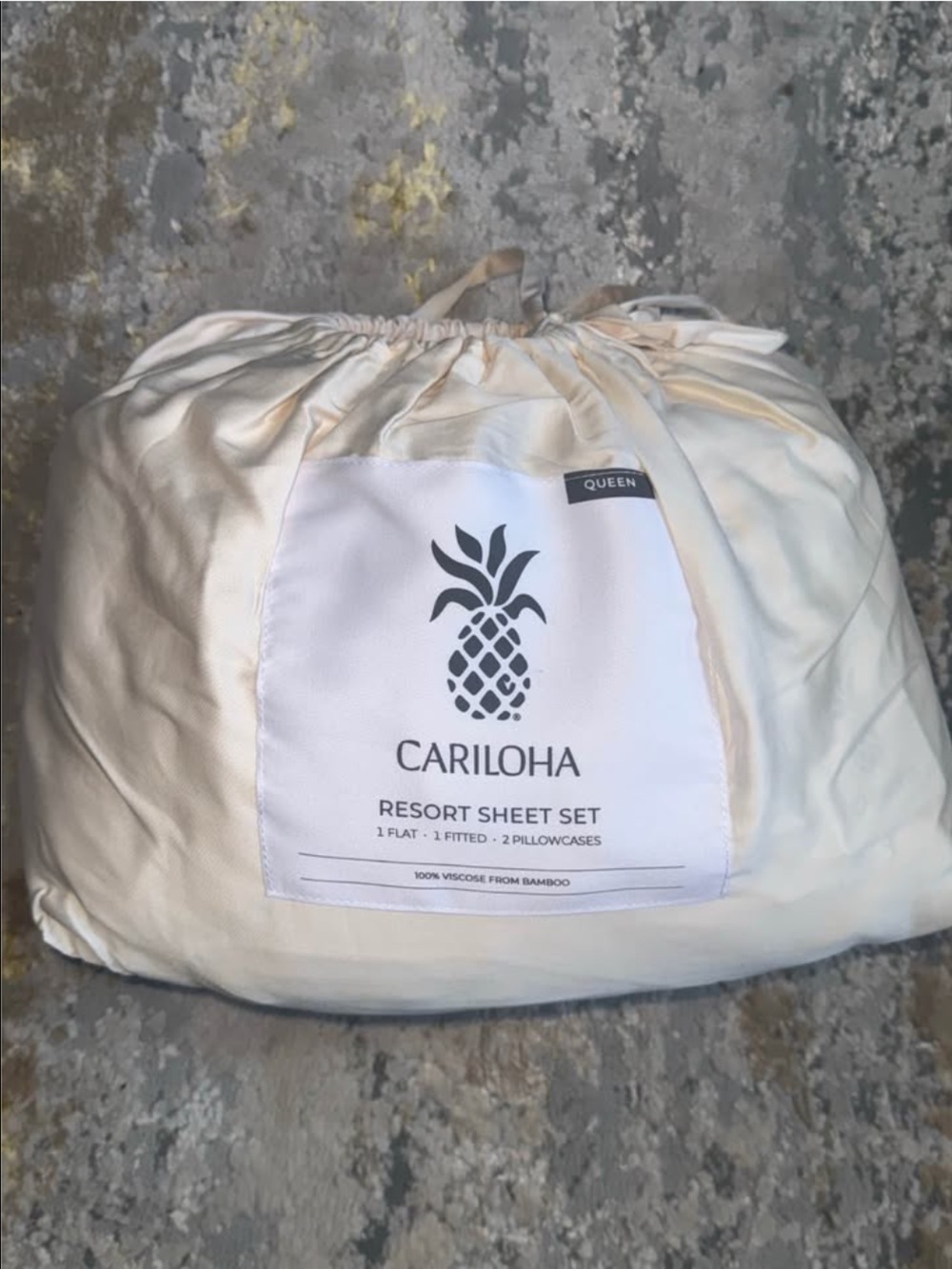 Cariloha Queen Resort Sheet Set in Cream